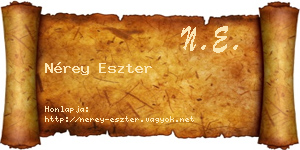 Nérey Eszter névjegykártya